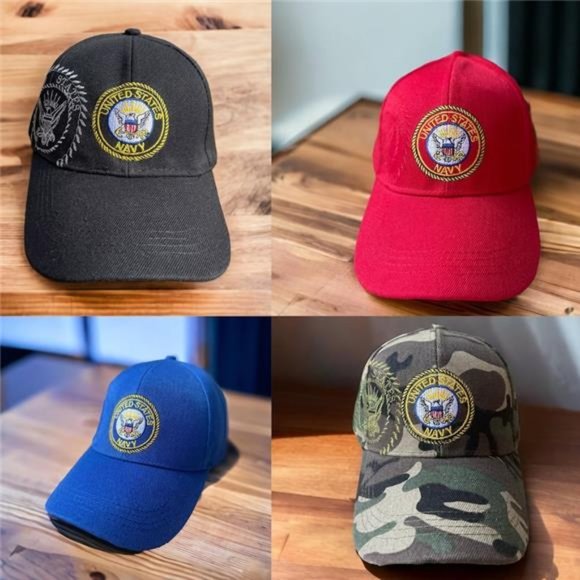 Embroidered Hat | Adjustable United States Navy Cap | Outdoor USA Cap - Picture 3 of 3